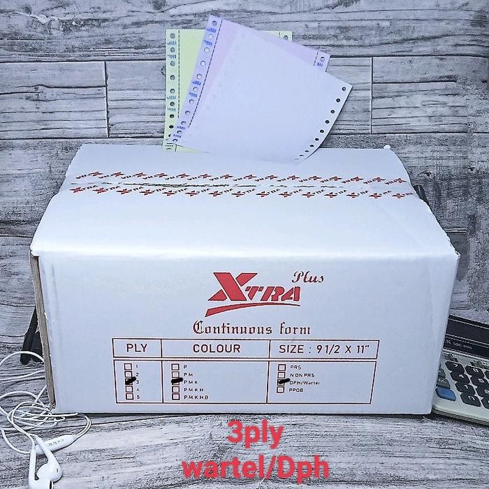 

Bisa Grab! Kertas Continuous Form Wartel/Dph 3Ply 500Set