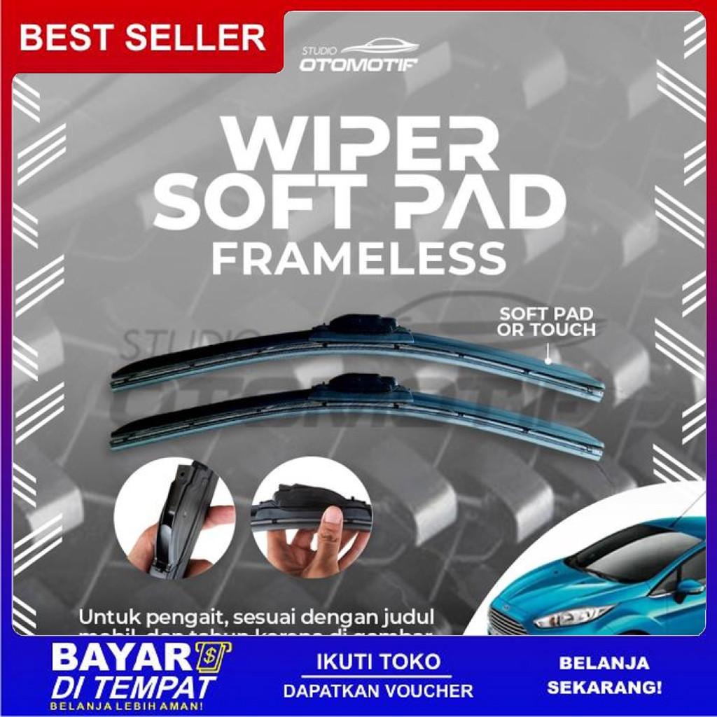 FREE ONGKIR WIPER FORD FIESTA SOFT PAD FRAMELESS ZX9 WIPER MOBIL FORD FIESTA BISA COD