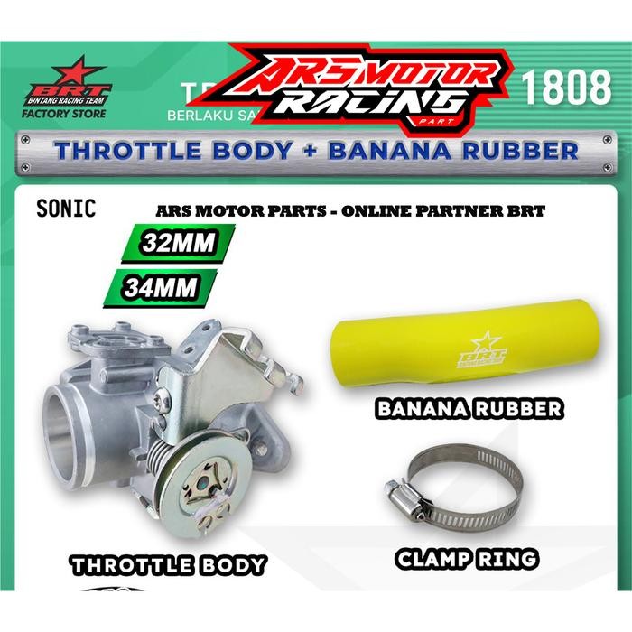 THROTTLE BODY TB BRT & VELOCITY BRT SONIC SUPRA GTR CBR 150 32 34 MM