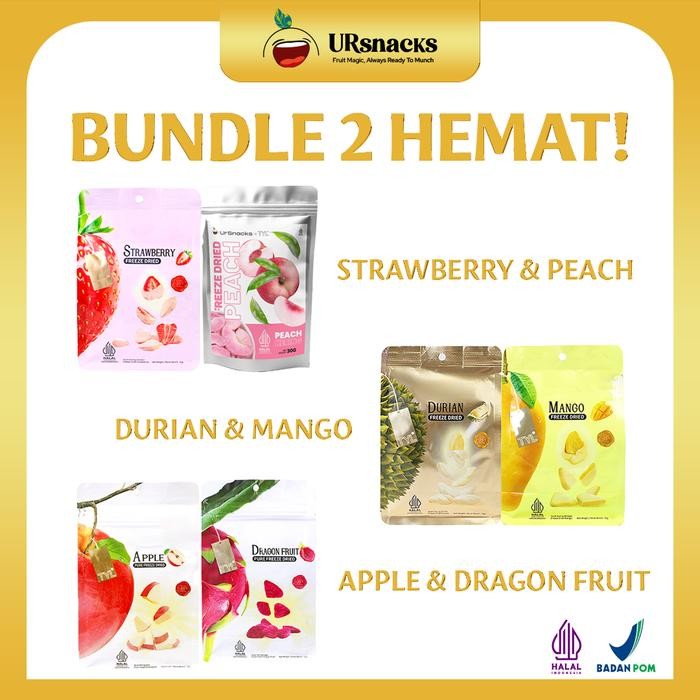 

URSNACKS All Variant Bundle 2 - Snack Keripik Buah Asli HALAL BPOM