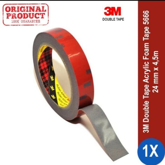 

Dabel Tip 3m perekat interior mobil - Doubel tape 3M 5666 1in x 4,5 m