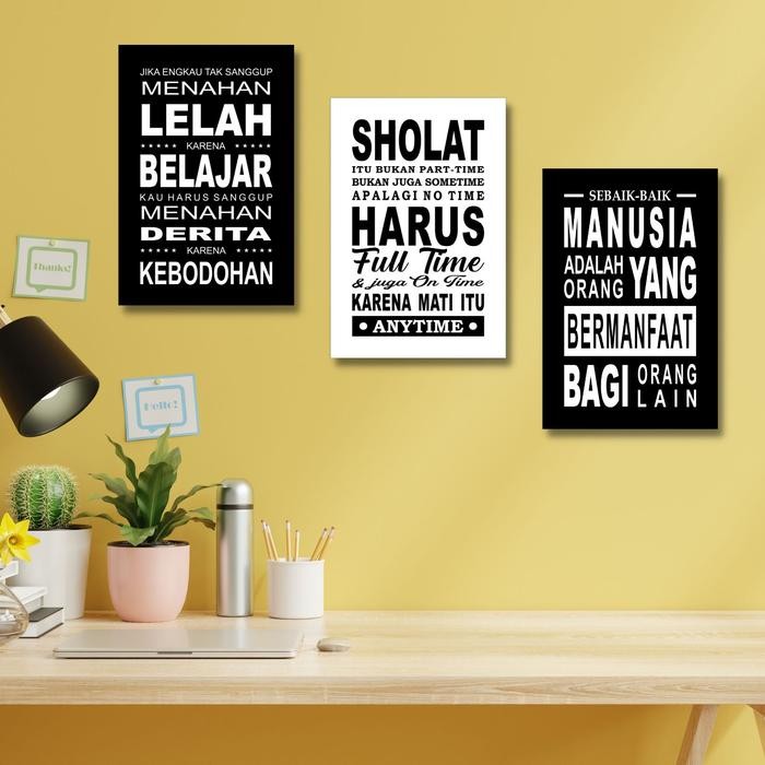 (Allthebest) HIASAN DINDING QUOTES ISLAM / Dekorasi Dinding Islami / Walldecor