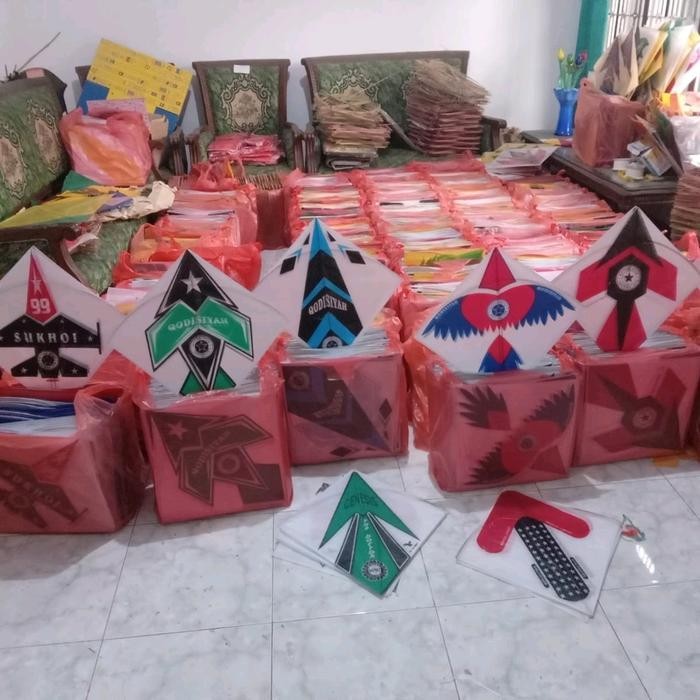 (Allthebest) Layangan Super 2 lilitan , 2 warna isi 10 layangan