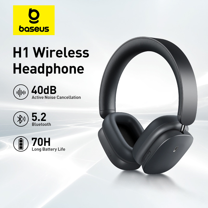 Baseus Bowie H1 Wireless Headphone 40dB Hybrid Active Noise Cancelling Earphone Bluetooth 5.2 HiFi O