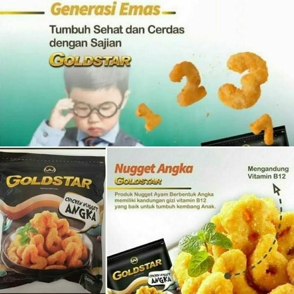 

(Allthebest) GOLDSTAR Chicken Nugget Angka 500gr