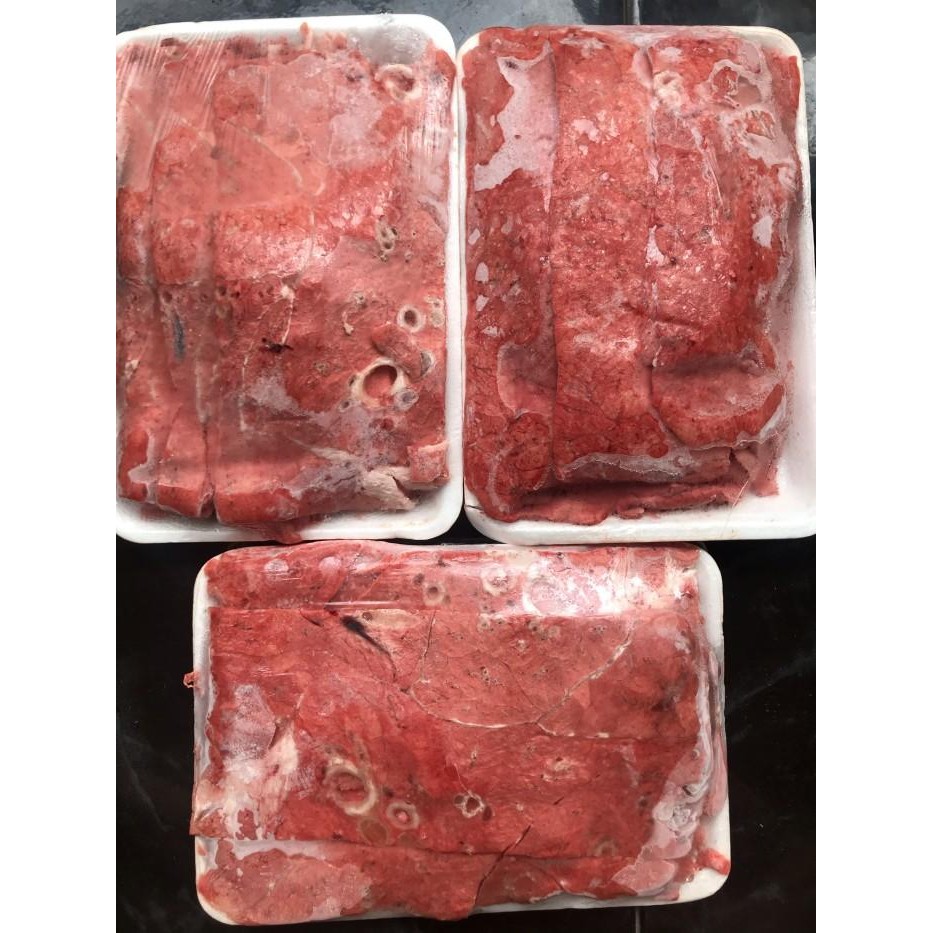 

(Allthebest) Paru Sapi Mentah Slice / Beef Slice Lungs / Paru Grill Sukiyaki BBQ