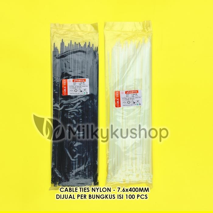 

ORIGINAL CABLE TIES NYLON SUPER 7.6 X 400 MM KABEL TIS READY STOCK