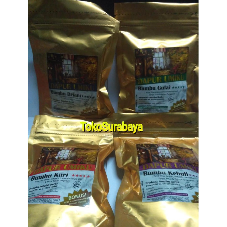 

(Allthebest) Bumbu Dapur Kebuli Kari Kare Briani Gulai Umiku Lengkap Bonus Resep