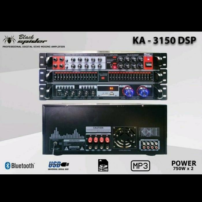 Amplifier Karaoke BLACKSPIDER/Black Spider KA 3150 DSP AMPLI KA3150DSP