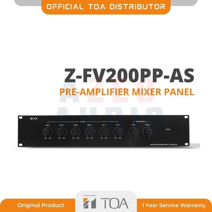 Pre-Amplifier Mixer Panel TOA Z-FV200PP-AS Garansi Resmi