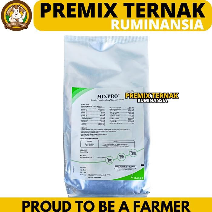Mixpro Premix Sapi 1 Kg - Mix Pro Suplemen Premix Penggemuk Dan Pemacu Pertumbuhan Sapi