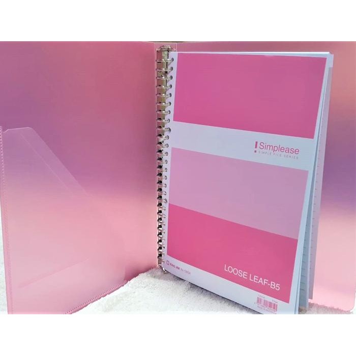 

BINDER NOTE MAP LOOSE LEAF B5 KINGJIM 26 LUBANG TRANSPARANT WARNA KODE 1420