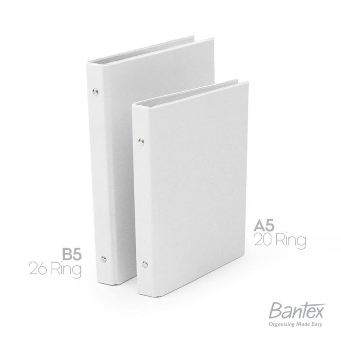 

BANTEX BINDER POLOS A5 20 RING WHITE MULTIRING BINDER KODE 873