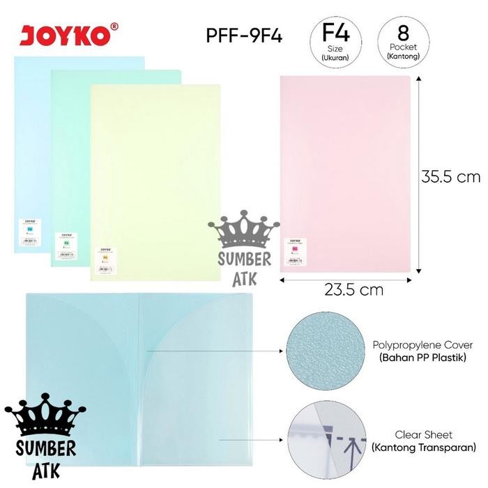 

POCKET FILE FOLDER MAP FILE SAKU JOYKO PFF-9F4 PASTEL COLOR KODE 130