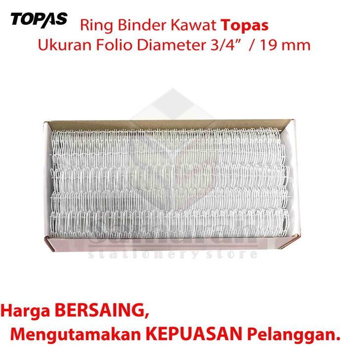

RING BINDER KAWAT TOPAS FOLIO 3/4" / 19,0 MM 26 WIRE RING BINDING 2:1 KODE 245