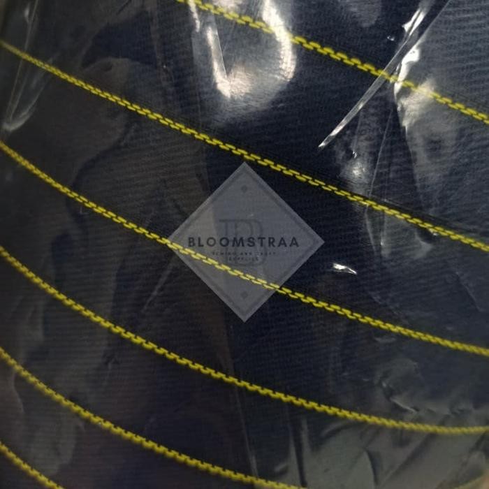 

BAHAN KANVAS YARN DYED TWILL STRIPE NAVY LIS KUNING KAIN CANVAS GARIS KODE 1298