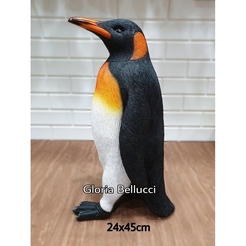Ready Stok patung pajangan penguin jumbo burung pinguin hiasan taman kolam kebun