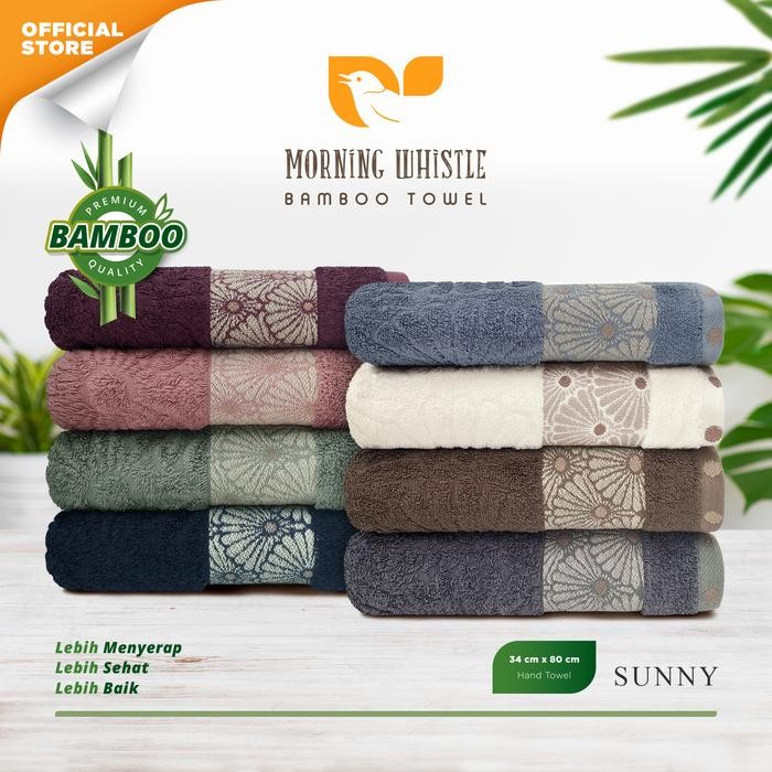 ID'' HANDUK MORNING WHISTLE BAMBOO TOWEL - SUNNY - 70135CM / 50 X 100CM / 34 X 80CM / HANDUK TRAVEL