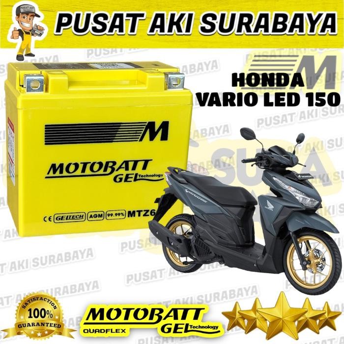 Langsung Kirim  PUSAT AKI SURABAYA AKI KERING TERBAIK MTZ6S MOTOBATT GEL AKI VARIO 150