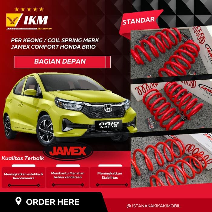Per Keong / Coil Spring Merk Jamex Comfort Honda Brio Depan Standar Original 100%
