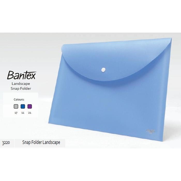 

Bantex 3220 Snap Folder Folio Landscape Silver / amplop plastik bantex