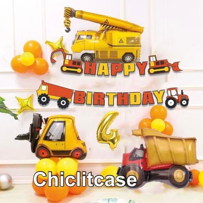 

Terlaris Paket dekorasi ulang tahun anak balon tema excavator SALE