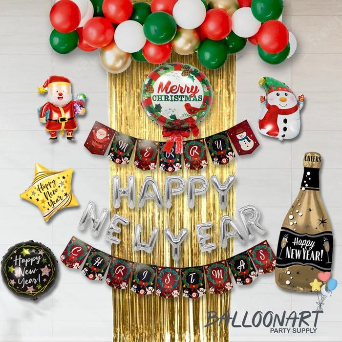 

Terlaris MERRY XMAS & HAPPY NEW YEAR DECORATION/DEKORASI NATAL & TAHUN BARU/BALON FOIL SANTA/BALLOON