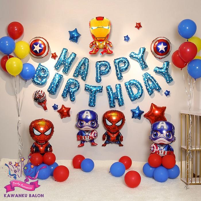 

Terlaris AVENGERS CAPTAIN & SPIDERMAN DEKORASI SET/BALON FOIL AVENGERS SALE
