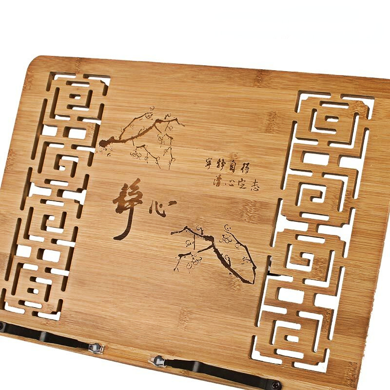 Chinese Calligraphy Copybook Holder Book Stand Children Adult Reading Rack Wooden Bamboo Folding Cre