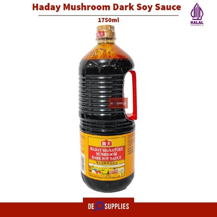 

Haday Mushroom Dark Soy Sauce 1.75L - Kecap Asin Jamur Tiram HaiTian Halal 1750ml