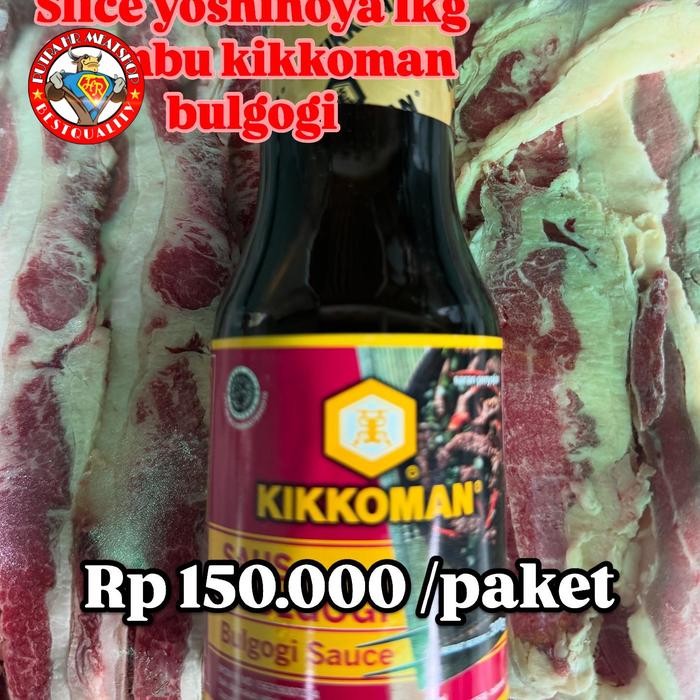 

daging slice yoshinoya 1kg plus bumbu kikkoman bisa Request murah