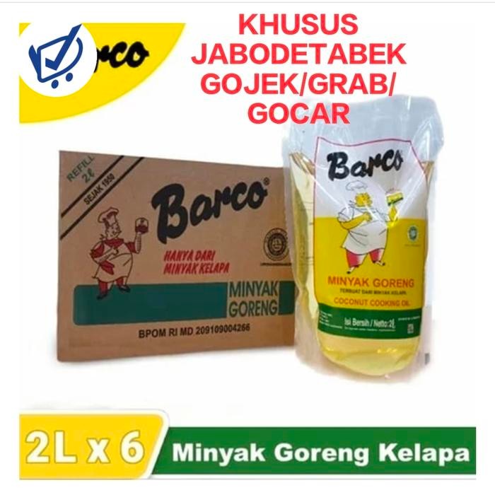 

BARCO Minyak Goreng Kelapa Murni Coconut Cokloking Oil 2 Liter Khusus Gojek