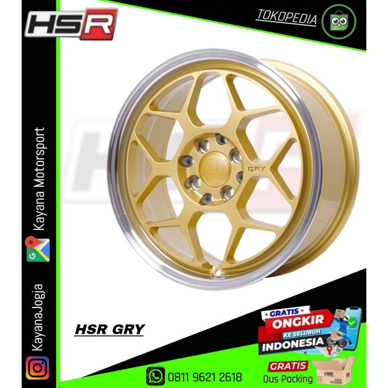 Ready Velg Mobil HSR Ring 16 Velg HSR R16 HSR Yuzawa ( SSR TYPE-C ) Gold