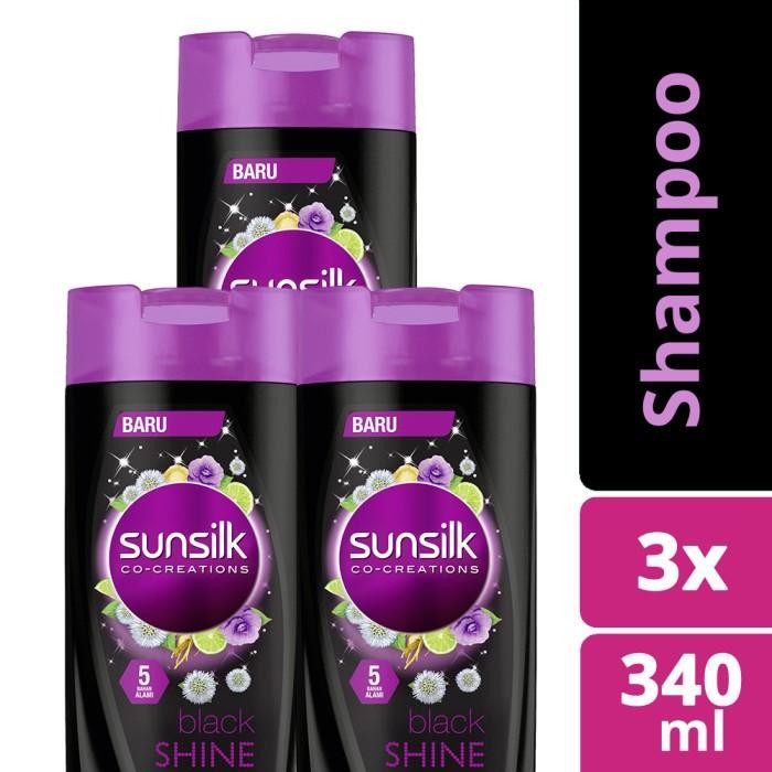 Promo Sunsilk Shampoo Black Shine 340Ml Multipack Ready