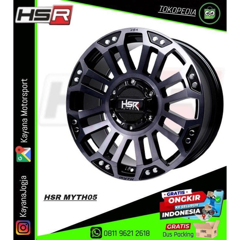 Ready Stok Velg Mobil Ring 18 Pelek Racing MYTH05 HSR R18 Merk HSR - Lubang 6