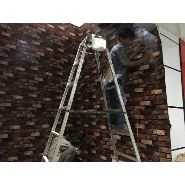 Wallpaper Dinding Motif Batu Bata 3D