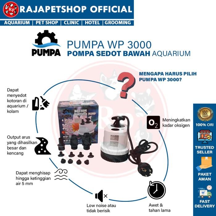 ( POMPA AIR ) PUMPA WP 3000 WATER PUMP KOLAM AQUARIUM