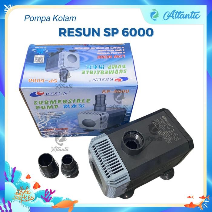 RESUN SP-6000 POMPA AIR CELUP 40 WATT AQUARIUM KOLAM HIDROPONIK POMPA LOW NOISE