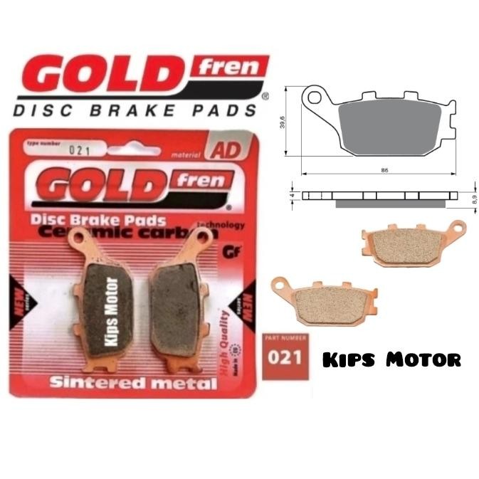 Kampas Rem Belakang Suzuki Gsf Sv 650 Gsr 750 1000 1250 Gold Fren 021