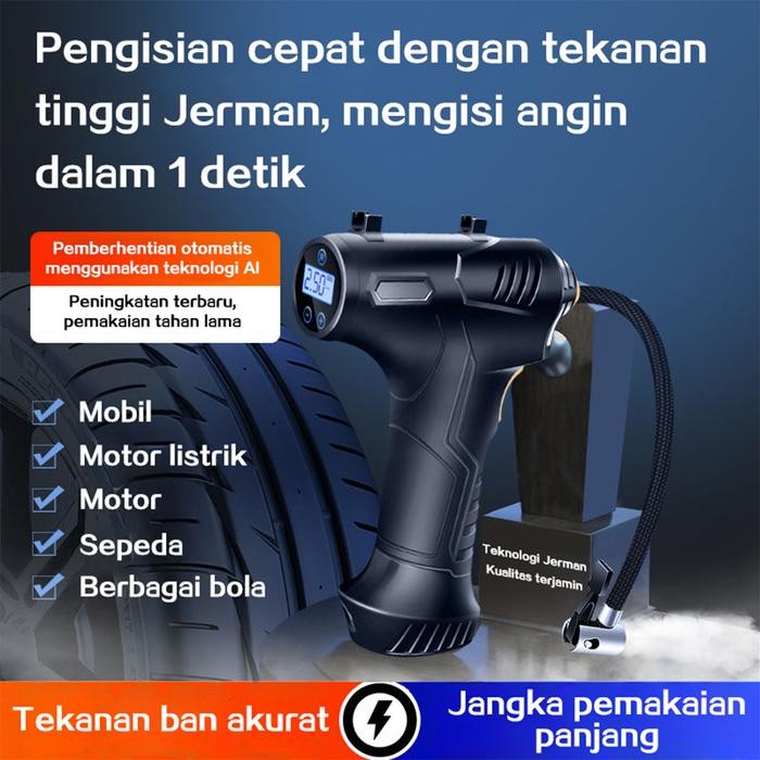 Pompa Ban Mobil Truk Motor Elektrik Cek Tekanan Angin Digital pompa elektrik Pompa Udara Mobil