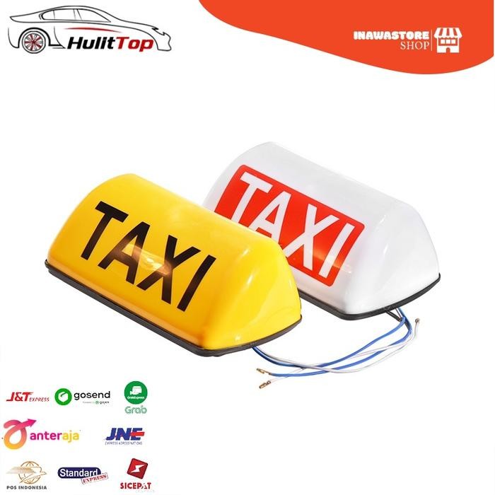 Lampu Tanda Taxi Magnetik 12V DC Anti Air Untuk Atap Mobil