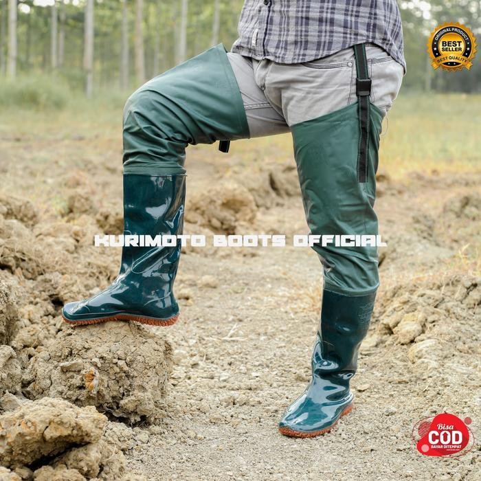 Saint Barkley - Boots Sepatu Boots Sawah Petani Anti Air Original 100% Model 80Cm - Shoes - Hijau,