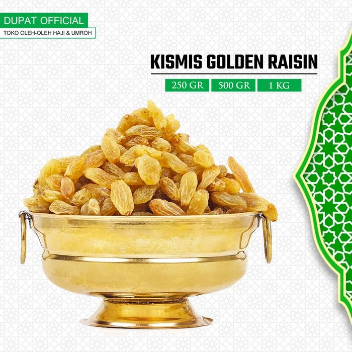 

TERLARIS Kismis Golden Raisin Premium 1 KG / Kismis Asam Manis Raisin 1 kg READY STOCK