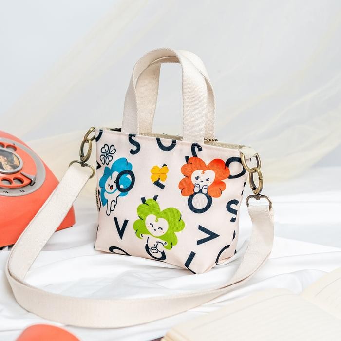 Elizabeth'S Bags - Mini Daily Sling Bag - Tas Selempang Kanvas / Slingbag Wanita