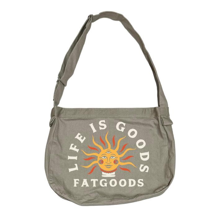 

LL564 Tas Motoran Pria Selempang FATGOODS Cotton CANVAS Life Is Goods STOK TERBATAS