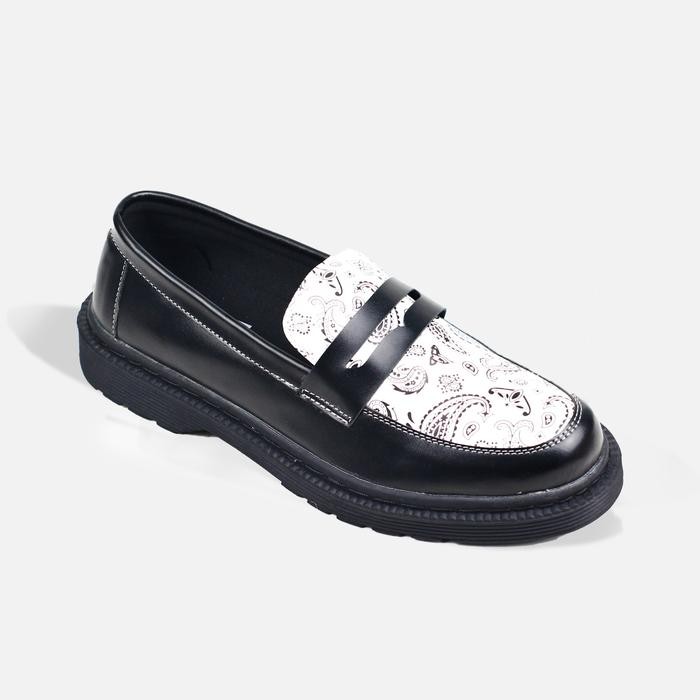 SHID Sepatu Loafers Formal Casual Kerja Pria - Elanor Putih