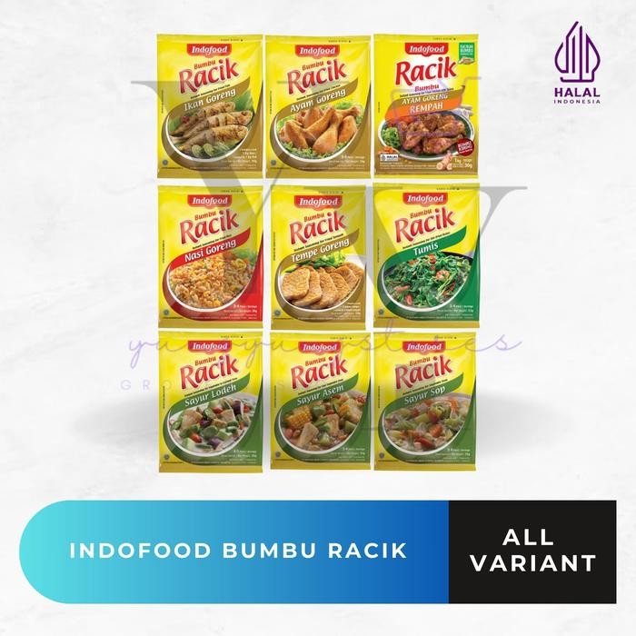 

[Satuan] Indofood Racik Nasi Ayam Ikan Tempe Goreng Rempah Sop Lodeh Tumis Sayur Asem