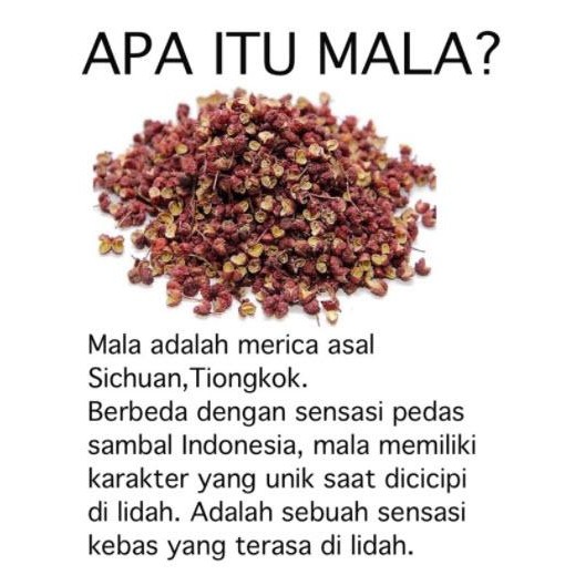 

Biji Mala Merah / Chon Ciau / Huajiao / Huaciao Impor 25 Gram / 50 Gram / 100 Gram / 250 Gram