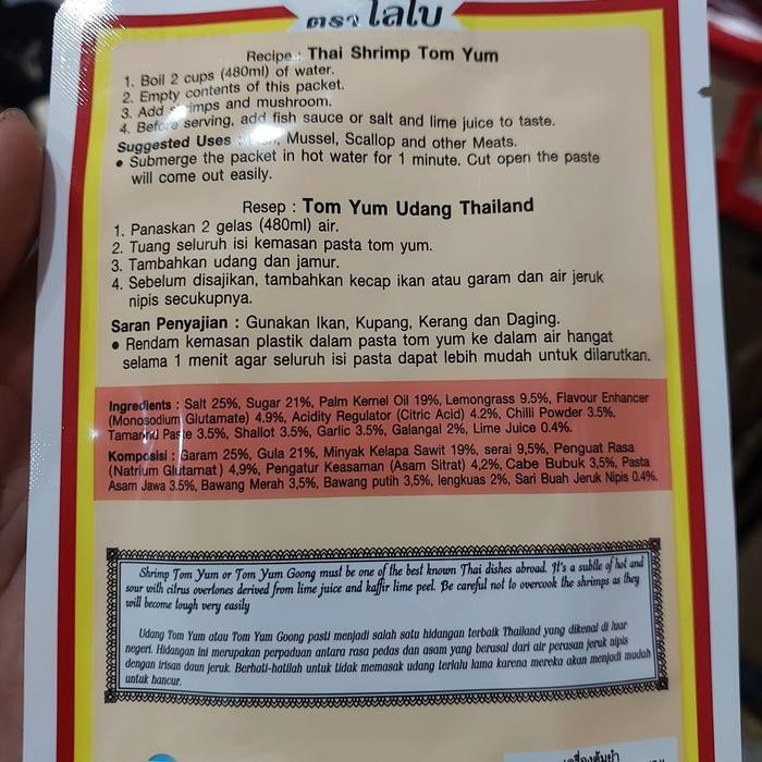 

1 Dus Isi 144 Bungkus Lobo Tom Yum Paste / Bumbu Pasta Tom Yam 30 Gram