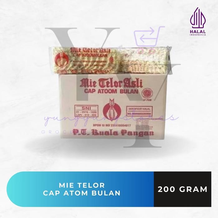 

1 Dus Isi 20 Bungkus Mie Telor Cap Atom Bulan 200 Gram